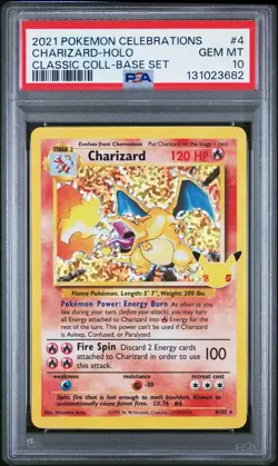 Pokemon Card Charizard Holo 4/102 Celebrations Classic Collection PSA 10*1 - Image 1