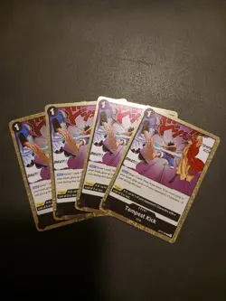 X4 One Piece Card Game TCG Tempest Kick OP07-096 R M/NM Condition - Image 1
