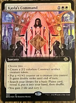Kayla's Command - Foil Extended Art - The Brothers' War - MTG Magic - NM - Image 1