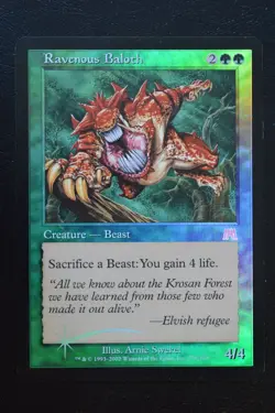 Magic The Gathering MTG RAVENOUS BALOTH FOIL Onslaught LP Lightly Played - Image 1