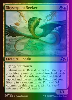 MTG Magic the Gathering Skyserpent Seeker (224/579) Aetherdrift FOIL - Image 1