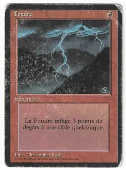 ►Magic-Style◄ MTG - Lightning Bolt - French Revised FBB - Poor - Image 1