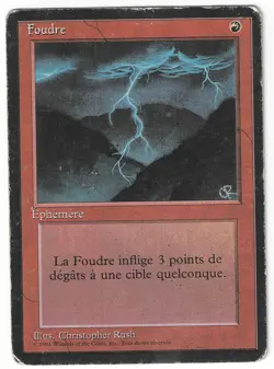 ►Magic-Style◄ MTG - Lightning Bolt - French Revised FBB - Played/Poor - Image 1