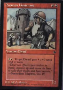 Dwarven Lieutenant - Fallen Empires: #52, Magic: The Gathering Nm R125 - Image 1