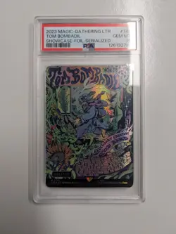 MTG FOIL-SERIALIZED TOM BOMBADIL 005/100 PSA 10 TALES OF MIDDLE-EARTH - Image 1