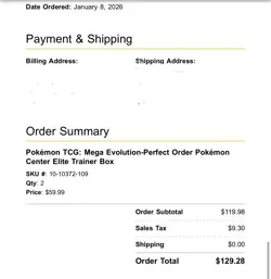 Presale Perfect Order Pokemon Center Elite Trainer Box (ETB) PRESALE - Image 3