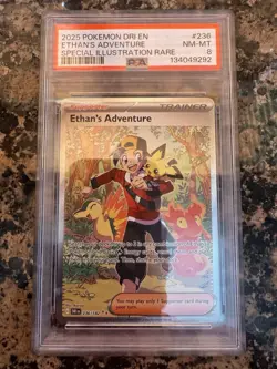 Pokemon TCG - Ethan's Adventure SIR 236/182 - Destined Rivals - PSA 8 - Image 1