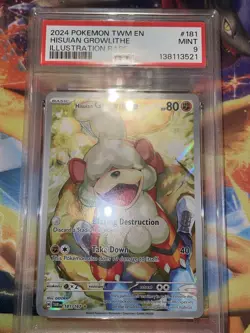 Hisuian Growlithe Illustration Rare Twilight Masquerade 181/167 PSA 9 Pokemon - Image 1
