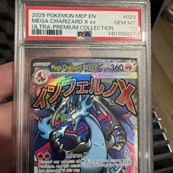 2025 POKEMON MEP EN-ME BLACK STAR PROMO #023 MEGA CHARIZARD X EX PSA 10 - Image 2