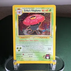 Pokemon TCG Erika's Vileplume Unlimited Holo Rare Gym Heroes 5/132 NM/MP - Image 1