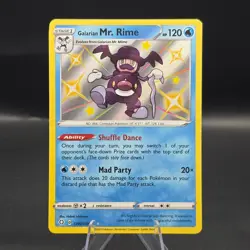 Galarian Mr. Rime SV021/SV122 Shiny Holo Rare Shining Fates Pokemon NM - Image 1