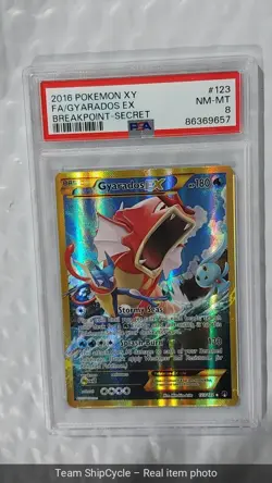 Gyarados EX 123122 PSA 8 Full Art Secret Rare XY Breakpoint 2016 Pokemon G2U - Image 3