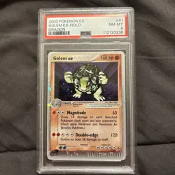 2003 POKEMON EX DRAGON #91 GOLEM EX-HOLO PSA 8 - Image 1