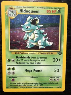 Pokemon TCG Nidoqueen Holo Rare Unlimited Jungle 07/64 - Image 1