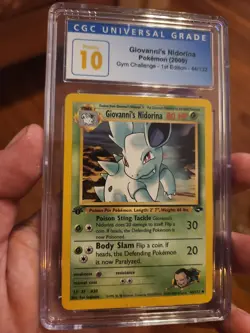 (POP 3) CGC 10 Pokemon Gym Challenge 44/132 GIOVANNI'S NIDORINA 1st Edition - Image 1
