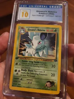 (POP 3) CGC 10 Pokemon Gym Challenge 44/132 GIOVANNI'S NIDORINA 1st Edition - Image 2