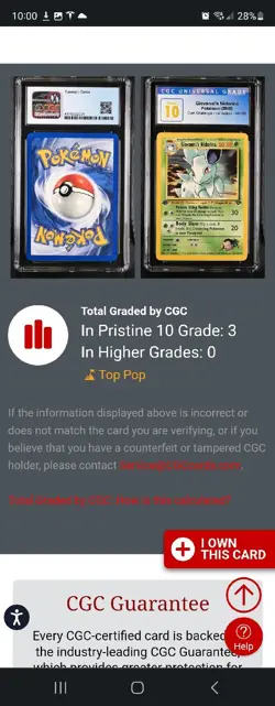 (POP 3) CGC 10 Pokemon Gym Challenge 44/132 GIOVANNI'S NIDORINA 1st Edition - Image 4