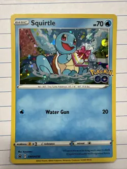 Squirtle 2022 Pokemon SWSH Black Star Promo Pokemon GO Holo #233 NM-MT - Image 1