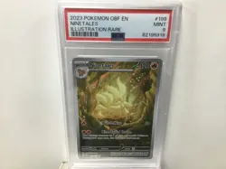 2023 POKEMON OBF EN OBSIDIAN FLAMES 199 NINETALES ILLUSTRATION RARE PSA 9 - Image 1