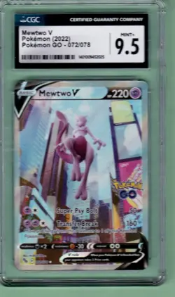 Pokemon GO Mewtwo V 072/078 Alternate Art 2022 CGC 9.5........FREE SHIPPING! - Image 1