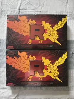Pokemon TCG Team Rocket Moltres Ex Ultra Premium Collection UPC Lot Of 2 Bundle - Image 1