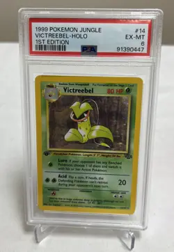 PSA 6 Victreebel 14/64 1st Edition Holo Rare - Jungle - Pokemon TCG - SHIPS FAST - Image 1