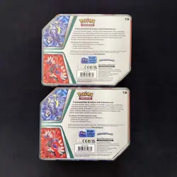 Pokemon TCG Paldea Legends 5-Pack Tin Set - Koraidon ex & Miraidon ex - Sealed - Image 2