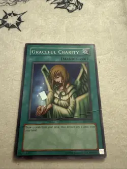 Graceful Charity SDP-040 Unlimited Edition Super Rare Yu-Gi-Oh Damaged - Image 1