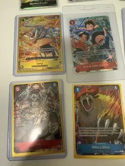 One Piece TCG All cards shown in pics. 9 Card lot Luffy Issho Alternate Art SR - Image 2