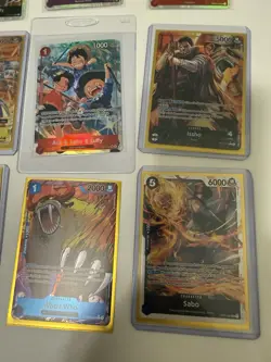One Piece TCG All cards shown in pics. 9 Card lot Luffy Issho Alternate Art SR - Image 3