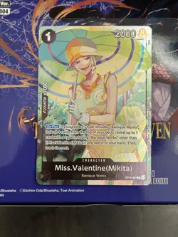 One Piece Azure Sea's Seven Dash Pack Miss.Valentine Mikita OP14 087 R Foil - Image 1