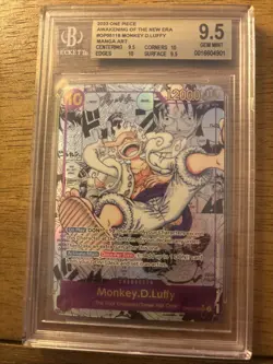 2023 One Piece Awakening of the New Era Monkey D. Luffy OP05-119 Manga BGS 9.5 - Image 1