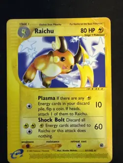 Pokemon TCG Raichu Expedition Base Set 61/165 Card, Regular Rare - Image 1
