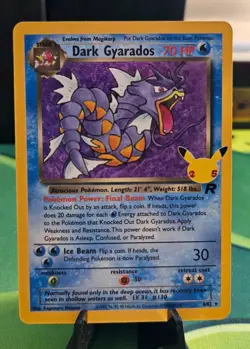 Dark Gyrados Holo Rare Card 8/82 NM 25th Anniversary Celebrations Pokemon Card - Image 1