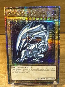 QCR Blue-Eyes White Dragon Quarter Century Secret Rare Yugioh NM TCG MP24-EN001 - Image 1