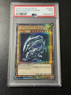 Yugioh Blue-Eyes White Dragon MP24-EN001 Quarter Century Rare 1st Edition PSA 9 - Image 1