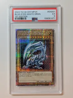 Yugioh! Blue Eyes White Dragon Quarter Century Rare PSA 5 MP24-EN001 - Image 2