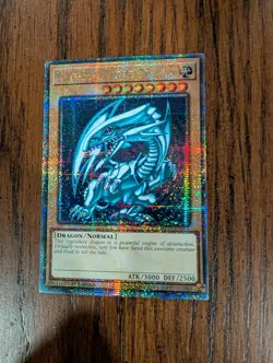 QCR Blue-Eyes White Dragon Quarter Century Secret Rare Yugioh NM TCG MP24-EN001 - Image 1