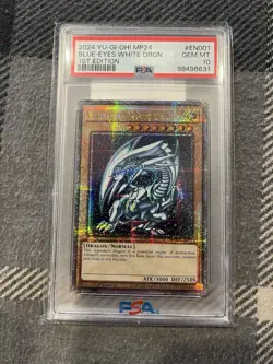 Yugioh PSA 10 BLUE-EYES WHITE DRAGON MP24-EN001 QUARTER CENTURY SECRET RARE (87) - Image 1