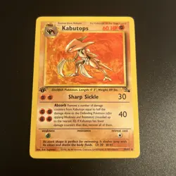 Kabutops 24/62 1st Edition Non Holo Rare Fossil Set Pokemon Card 1999 WOTC LP - Image 1