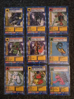 Complete Vintage 54 Card Digimon CCG Battle Series 1 Set Piedmon Boltmon Gatomon - Image 2