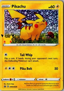 Pikachu - General Mills SWSH039 Promo Miscellaneous Cards & Products LP Pokemon - Image 1