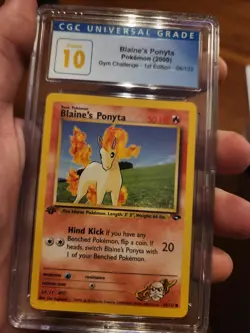 (POP 4) CGC 10 PRISTINE 1st Edition Blaine's Ponyta 2000 Gym Challenge 64/132 - Image 2