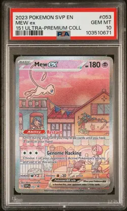 PSA 10 GEM Mint Mew ex Full Art Ultra Rare 151 UPC Promo Card SVP EN 053 - Image 1