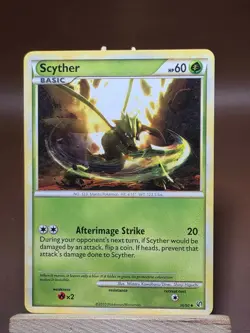 HP Pokemon Card HeartGold SoulSilver Undaunted Scyther 36/90 - Image 1