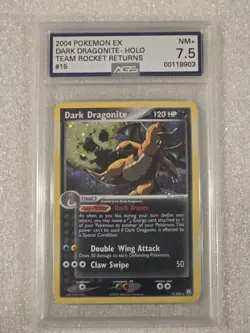 2004 Pokemon Dark Dragonite Holo Rare TCG Card 15/109 AGS 7.5 - Image 1