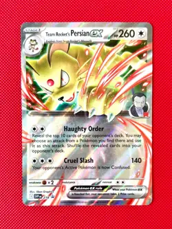 Team Rocket's Persian ex 218 Sv: Scarlet & Violet Promo Cards Holo NM - Image 1