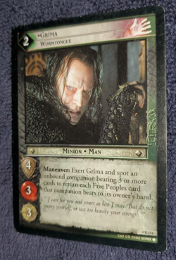 Lord of the Rings "GRIMA" - Trading Card Game Card CCG LOTR TCG - Image 2