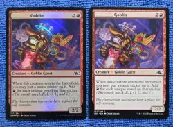 MTG 2x _____ Goblin - Foil & Regular - 107 - Unfinity (UNF) - Image 1