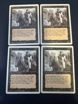 MTG - Magic The Gathering - Black Knight X 4- Revised - LP/EX! - Image 1
